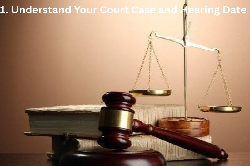 1. Understand Your Court Case and Hearing Date