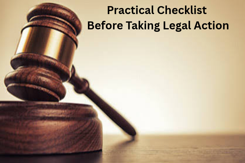 Practical Checklist Before Taking Legal Action